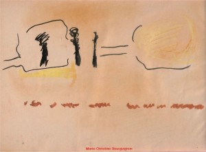 01-Les errants - 1983 -Pastels -21 x 29,7 cm
