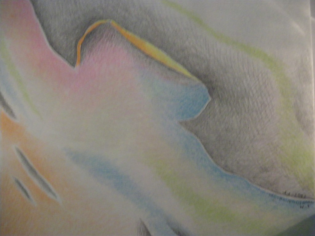 Ufo - N°9 - 11/2012 - Crayon de couleur Dim: 14,56 x 18,50 cm Crayon de couleur
