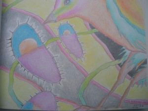 Ufologie - N°14 - 12/2012 - Crayon de couleur - Dim: 14,56 X 18,50 cm 
