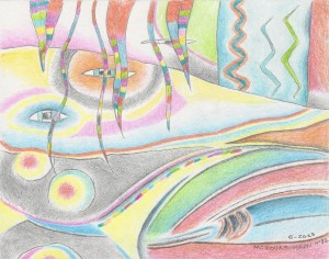N° 32 - 06-2013 - Crayon de couleur - Dim : 14,56 x 18,50 cm
