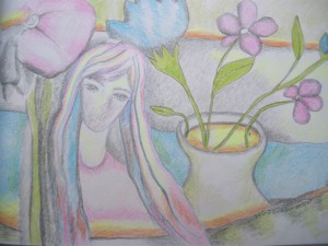 N°2 - 10/2012 - Crayons de couleur - Dim: 14,56 x 18,50 cm