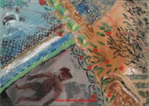 Conte mauresque - 05/1989Peinture acrylique sur toile - Dim : 19 x 27 cm