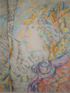Louis XVII - La memoire -11/2016 - Dessin aux crayon de couleur - Dimensions : 40,7 x 29,7 cm