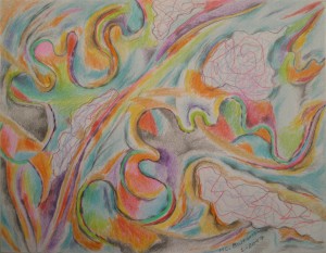 La Feuille - 1/2017 - Crayons de couleur - Dim: 14,5 x 18,5 cm
